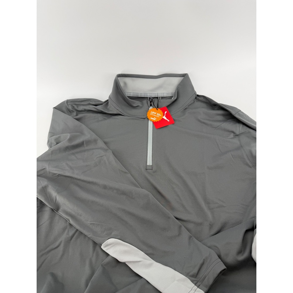 Puma Gamer 1/4 Zip Mens 3XL Quiet Shade Grey Golf Pullover UPF 50+ 599127 20 NEW